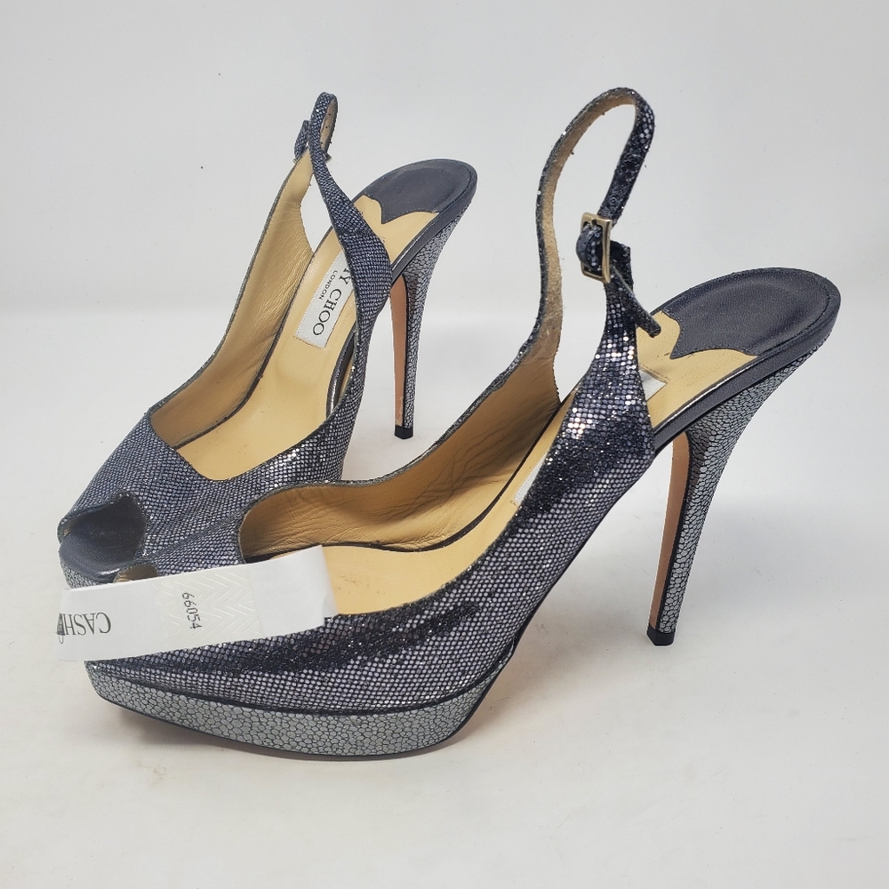 Jimmy Choo Pewter Pumps - Picture 3 of 9